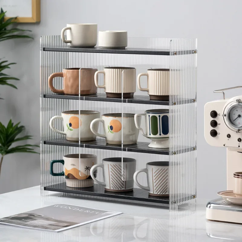 

Cup holder, cup storage rack, dining table surface, water cup, tea cup, coffee cup, finishing shelf, box, tea set, lattice rack.