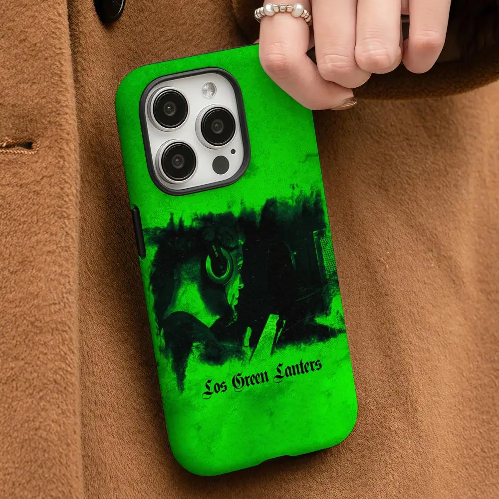 Чехол для телефона Los Green Lanters JC Reyes для iPhone 16, 15, 14, 13, 12, 11 Pro Max Plus, глянцевый HD, двухслойный, жидкий, твердый корпус