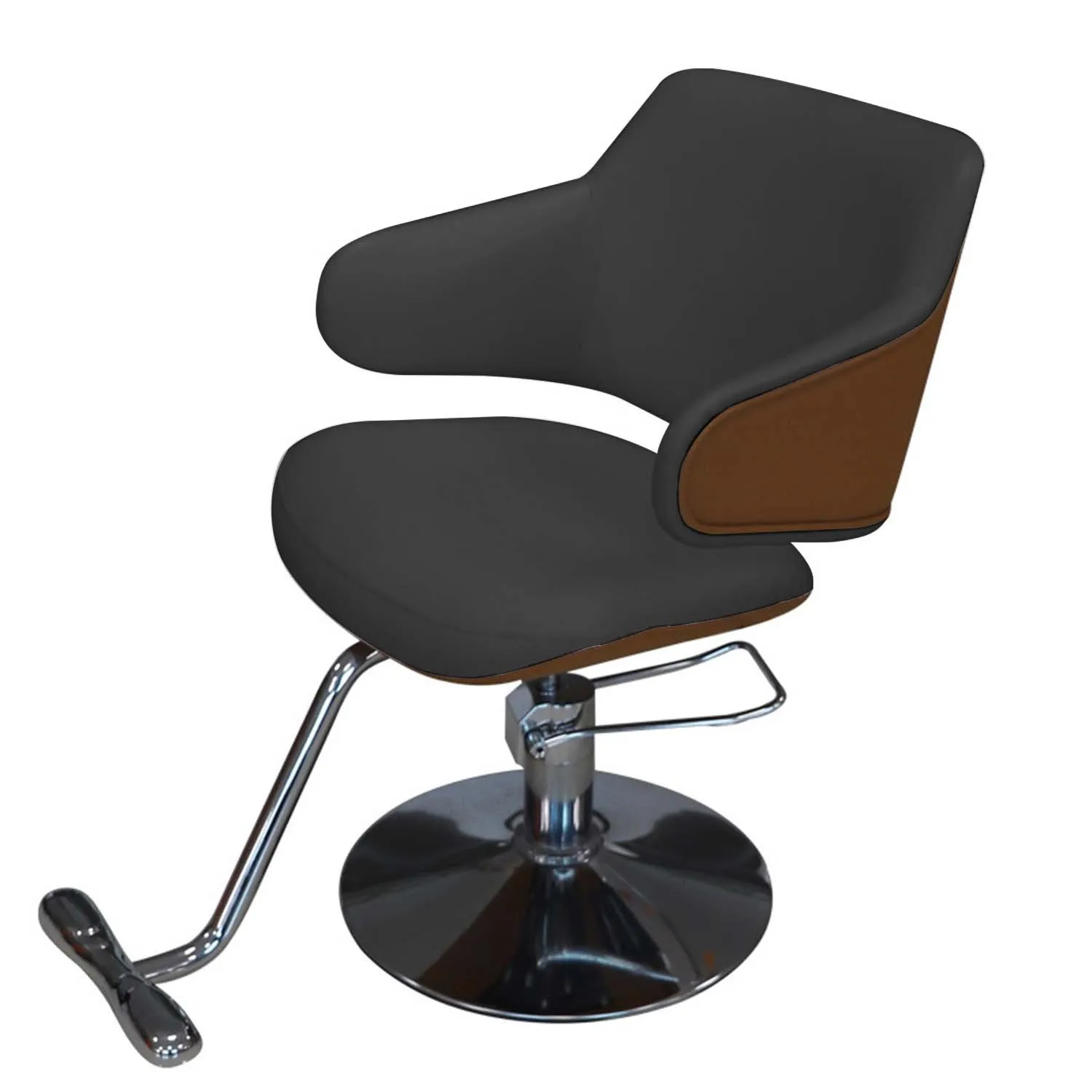 Hairdressing Chair Silver and Black for Barber Chairwomen's Hairdressing Salon Chair Supplier Ladies Salon Chairs