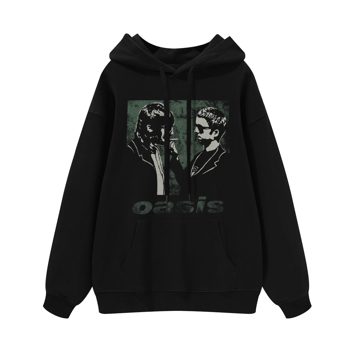 2024 Popular Oasis British Rock Band LiamGallagher Men and Women Black Gray Cotton Hooded Crewneck Hoodie Light and Breathable