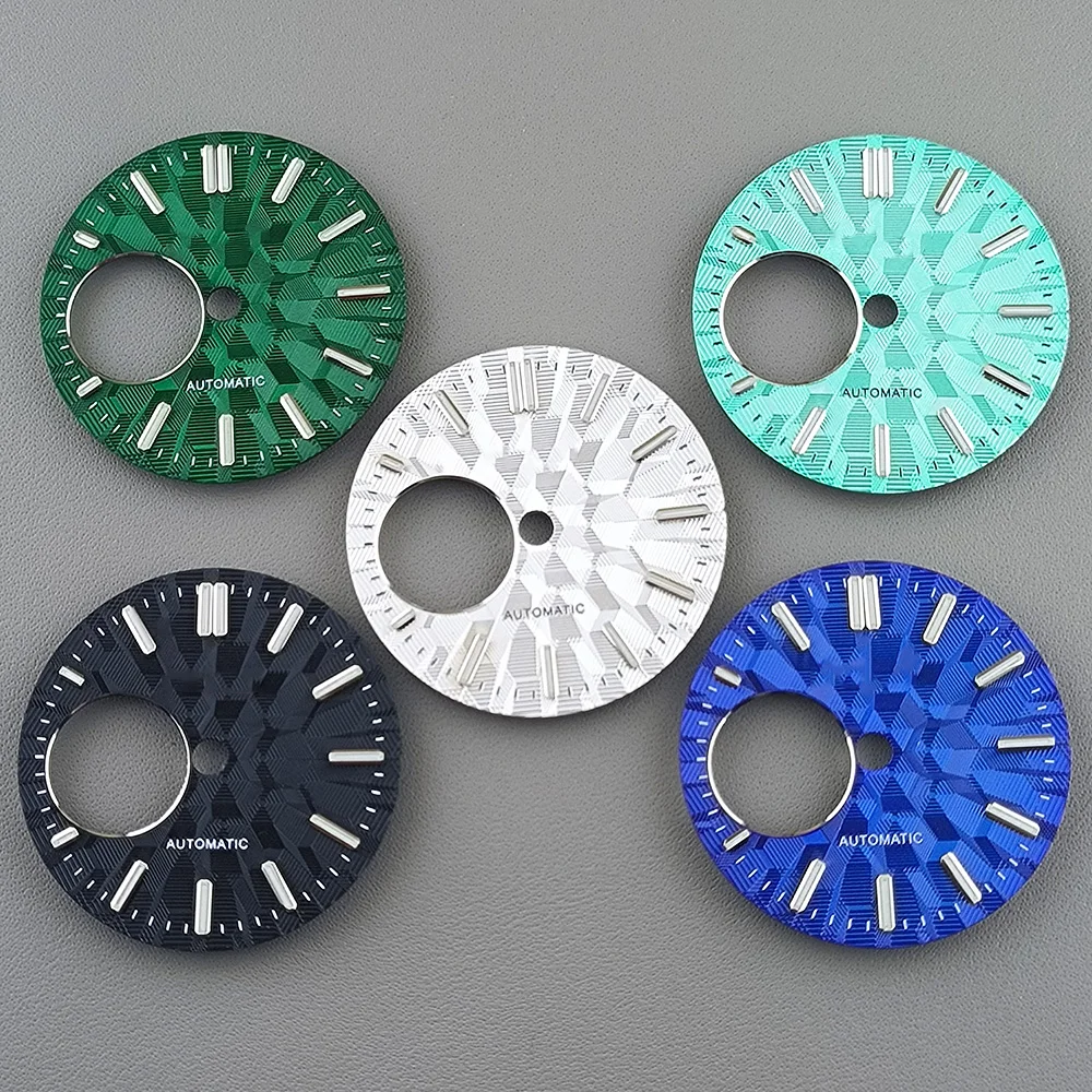 

28.5mm NH38 Dial S logo dial Green Luminous dial Suitable for NH38 movement watch accessories