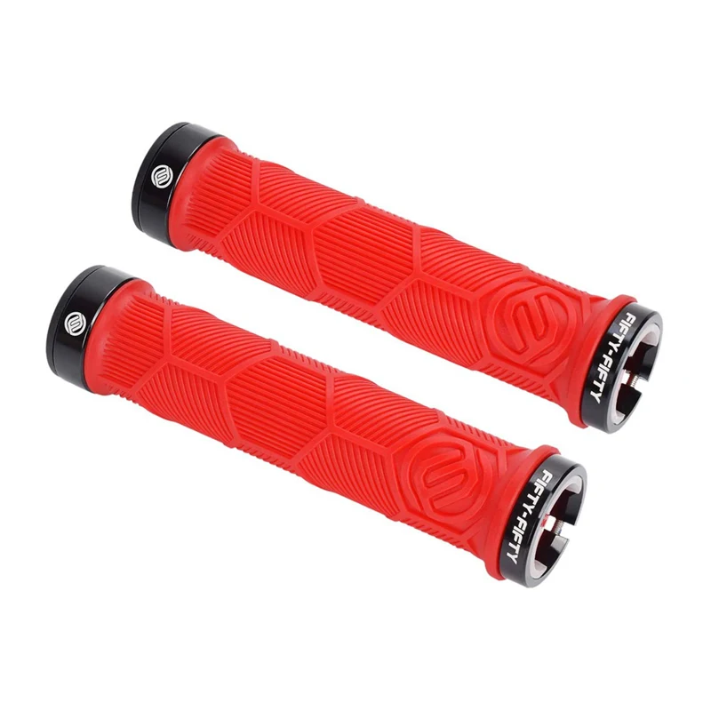 FIFTY-FIFTY BMX MTB Bicycle Grips Anti-Skid Rubber XC DH AM Bike Handlebar Grips Mountain Bike Handle Bar Grip Enduro