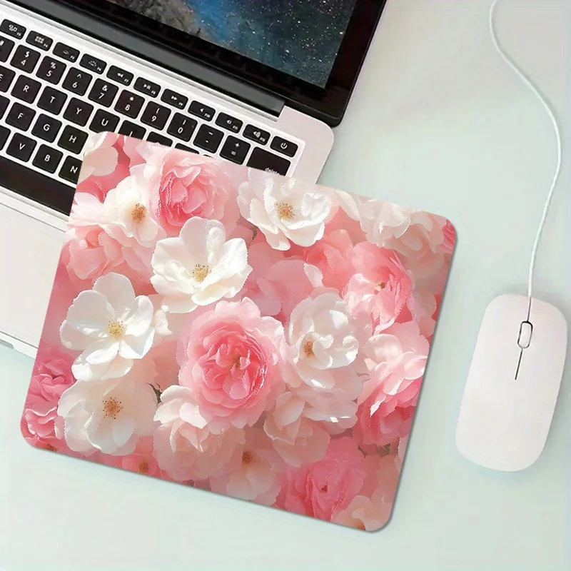 

Floral mouse pad with anti-slip base and smooth surface - durable and suitable for office and home desktop decoration