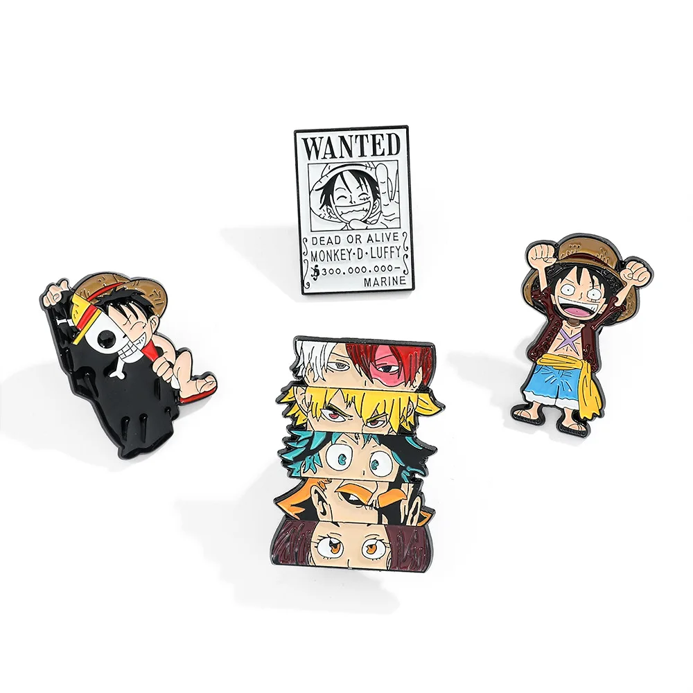 

ONE PIECE Monkey D. Luffy Brooch and Enamel Pins Fashion Jewelry Gifts Anime Cartoon Lapel Badges