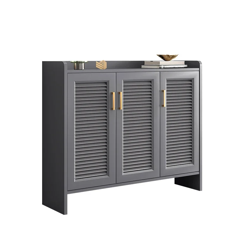 

Grey all-aluminum alloy shoe cabinet, outdoor balcony at home door, outdoor rainproof, waterproof and sunscreen locker