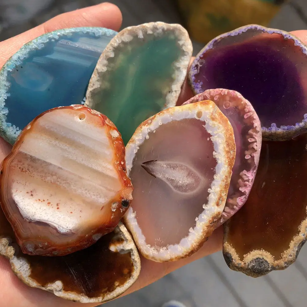 

5 шт., подвески из натурального агата неправильной формы, белые, 40-55 мм, для изготовления ювелирных изделий своими руками, ожерелья, браслеты, брелоки, украшения для ног