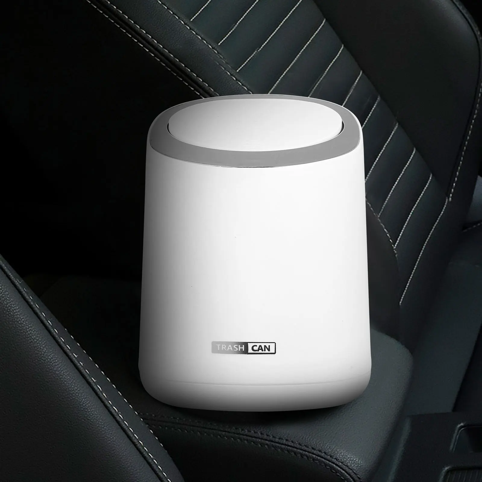 

Modern Press Type Trash Can Small Tabletop Waste Bin with Lid Perfect for Living Room Study Apartment Decorative Use