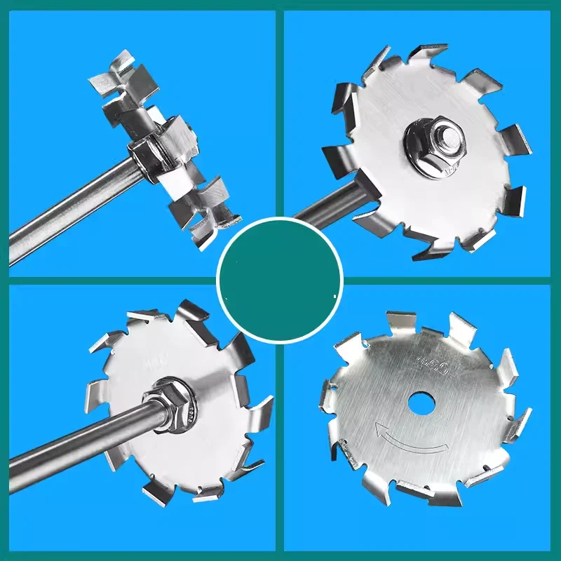 304 stainless steel mixing paddle laboratory dispersion plate paint mixer four-blade three-blade dispersion paddle stirring rod