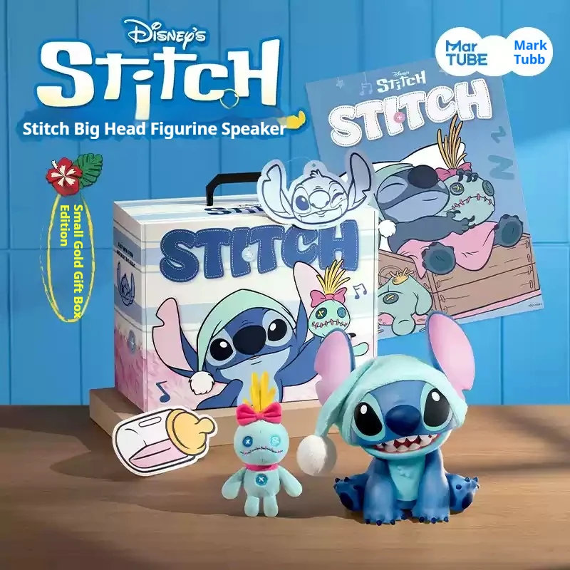 Martube-figuras de punto de la serie Disney Lilo & Stitch, adornos, altavoz, pijama de punto de Anime, altavoz Bluetooth para fiesta, regalos de juguete