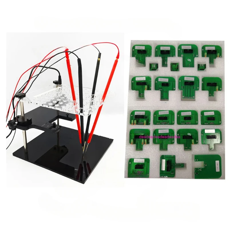 LED BDM Frame Pro ECU read-write bracket with 4 probe pens and 22 adapter programming tools