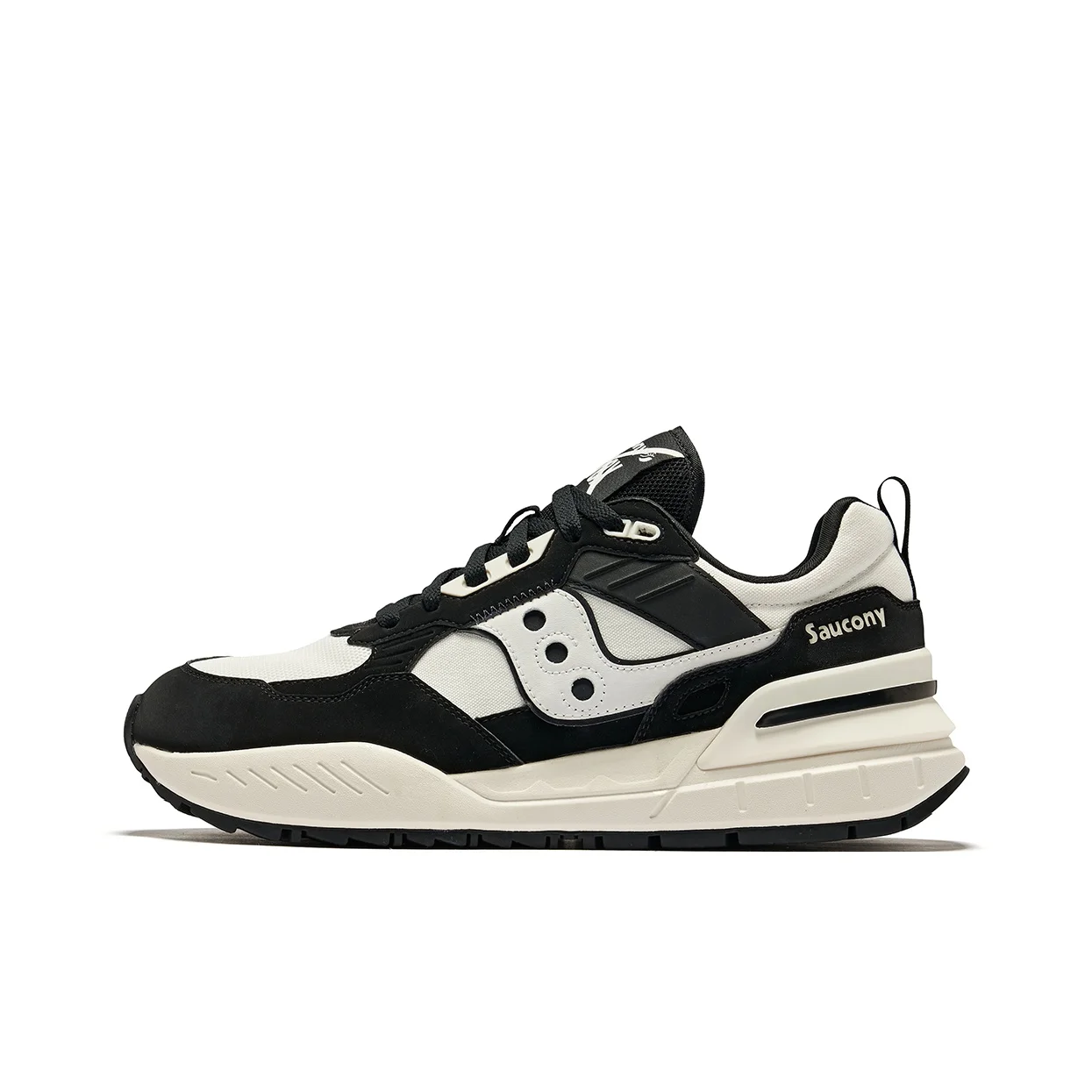 

Saucony Shadow 5000 Slip Resistant Abrasion Resistant Low top Running Shoes Unisex Black Beige S79047-2