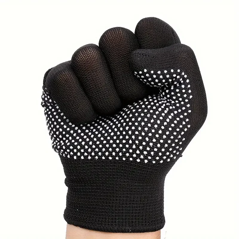 10 قطع من قفازات النايلون - قابلة للتنفس وغير قابلة للانزلاق لركوب الدراجات وصيد الأسماك والتخييم - متعددة الألوان للجنسين