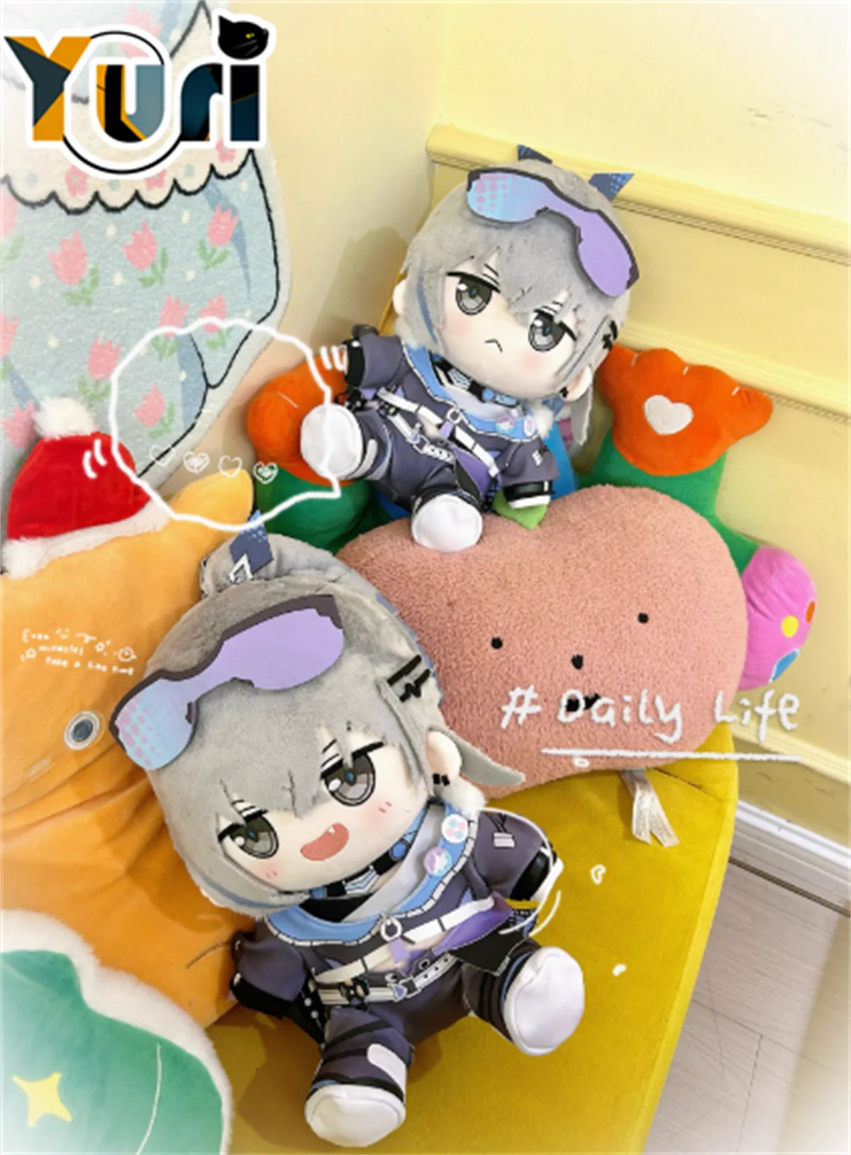 Yuri Honkai: Star Rail Silver Wolf 30cm Plush Sitting Doll Toy Change Clothes Costume Cosplay Fan Gift Cute in stock