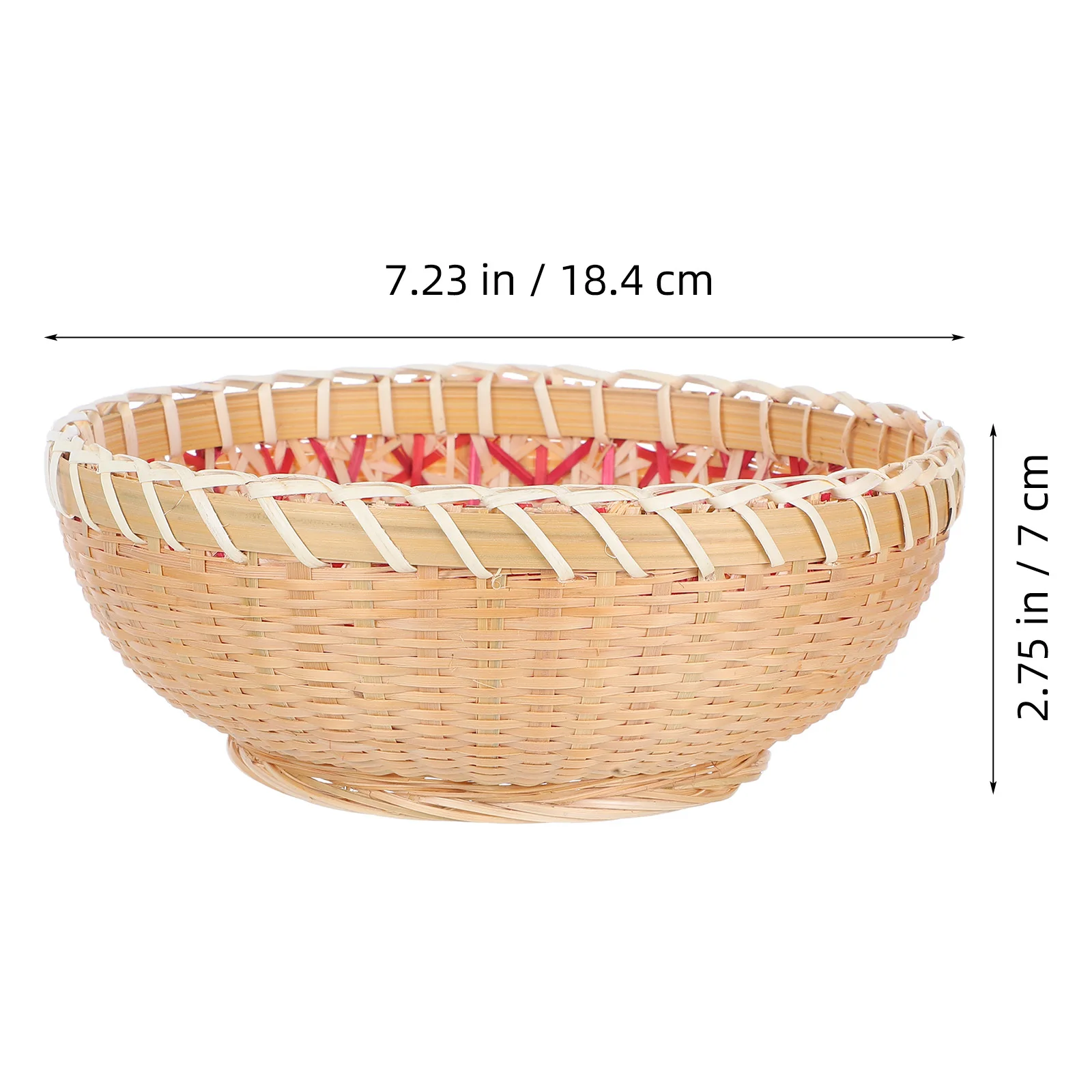 Elegant Round Bamboo Basket Woven Rattan Storage for Kitchen Fruits Vegetables Bread Serving Round Storage Basket