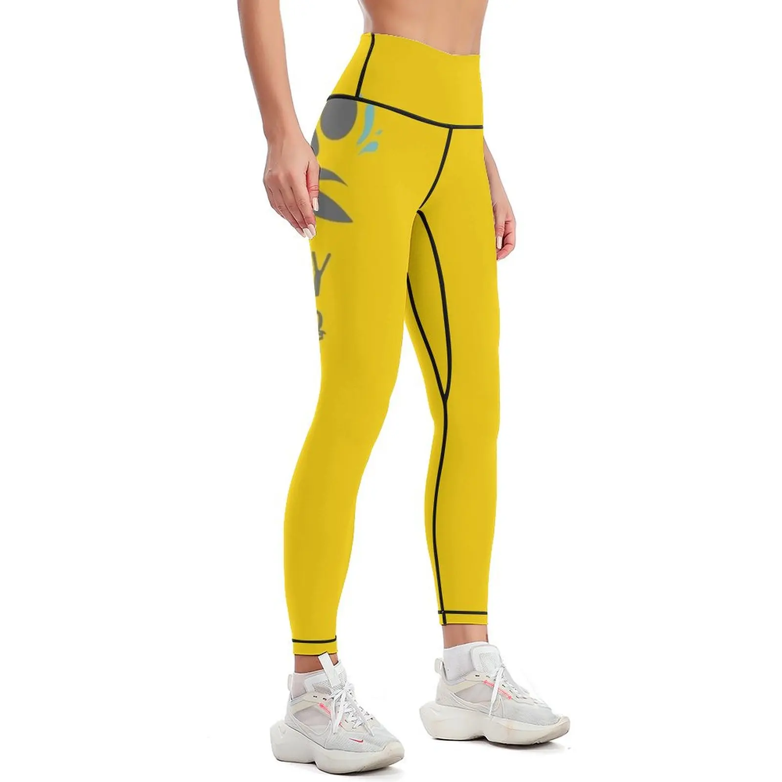 Calling all wild open water swimming, bagnanti invernali. Im a Chilly Dipper fun design per gli amanti del nuotatore. Leggings giallo limone