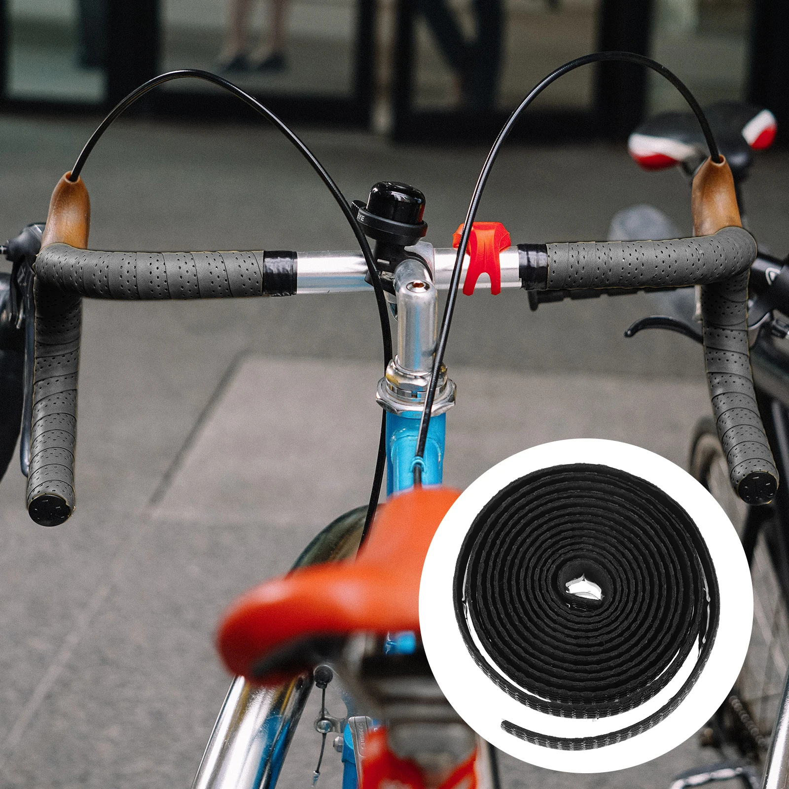 

1 set EVA Bicycle Handlebar Tape Road Bike Grips Cover Anti Skid Resistant Foam Cycling Tapes Protective Handlebelt
