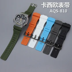 For Casio AQ-S810W/S800W AE-1000W MCW-200H AEQ-110 W-735H Silicone Metal Buckle Wrist Band Bracelet 18mm Rubber Watch Strap