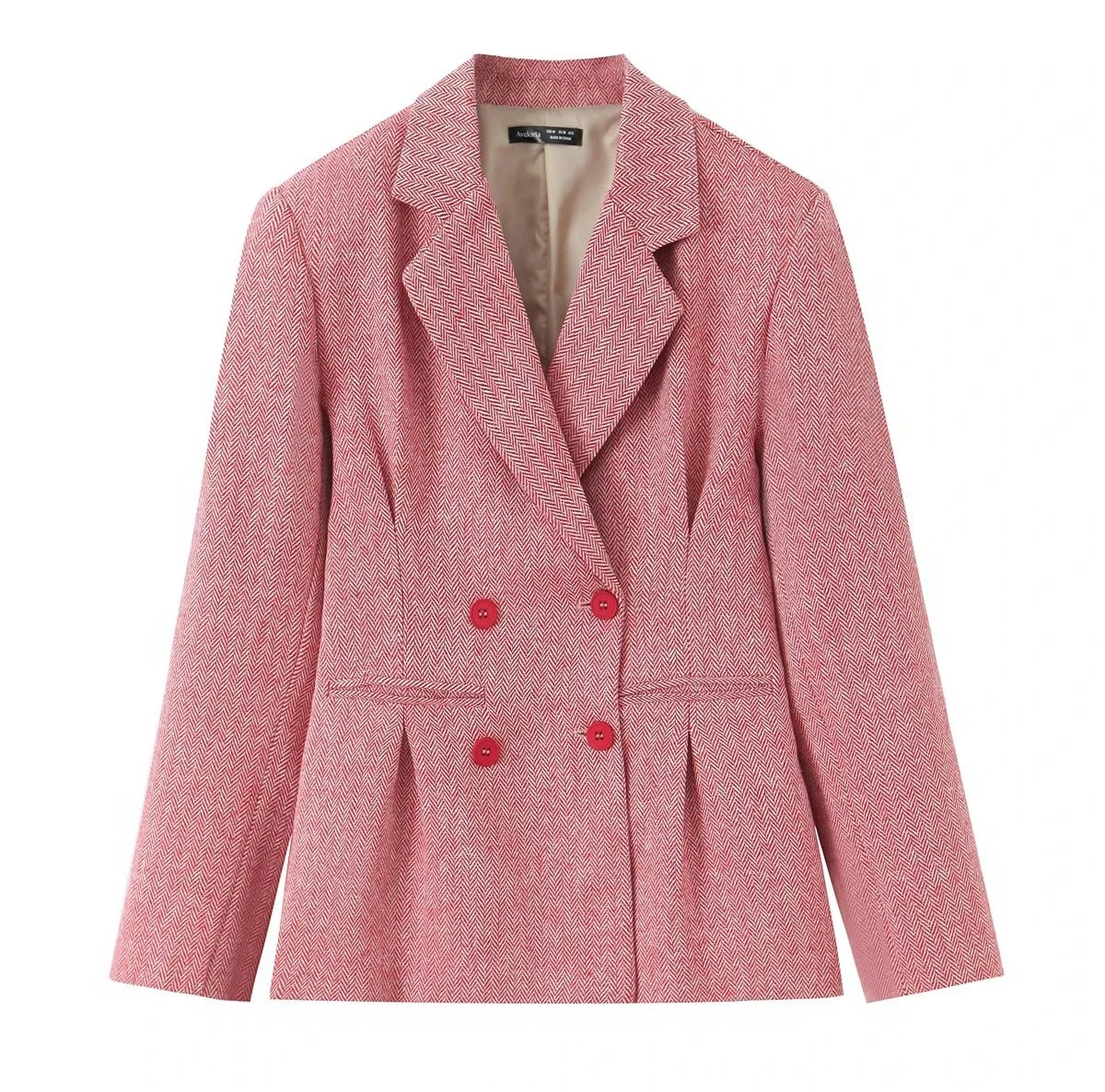 

Европейские и американские женщины, новый свободный и универсальный элитный пиджак с диагональю «елочка» для поездок на работу