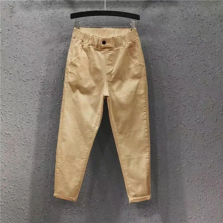 الجينز المرأة تسع نقاط السراويل عارضة الربيع والخريف طالب السراويل فضفاضة #4