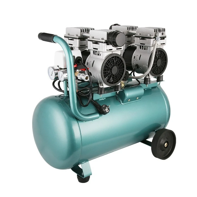 Air compressor 220v small air compressor oil-free silent woodworking paint flushing pump, pumping pump