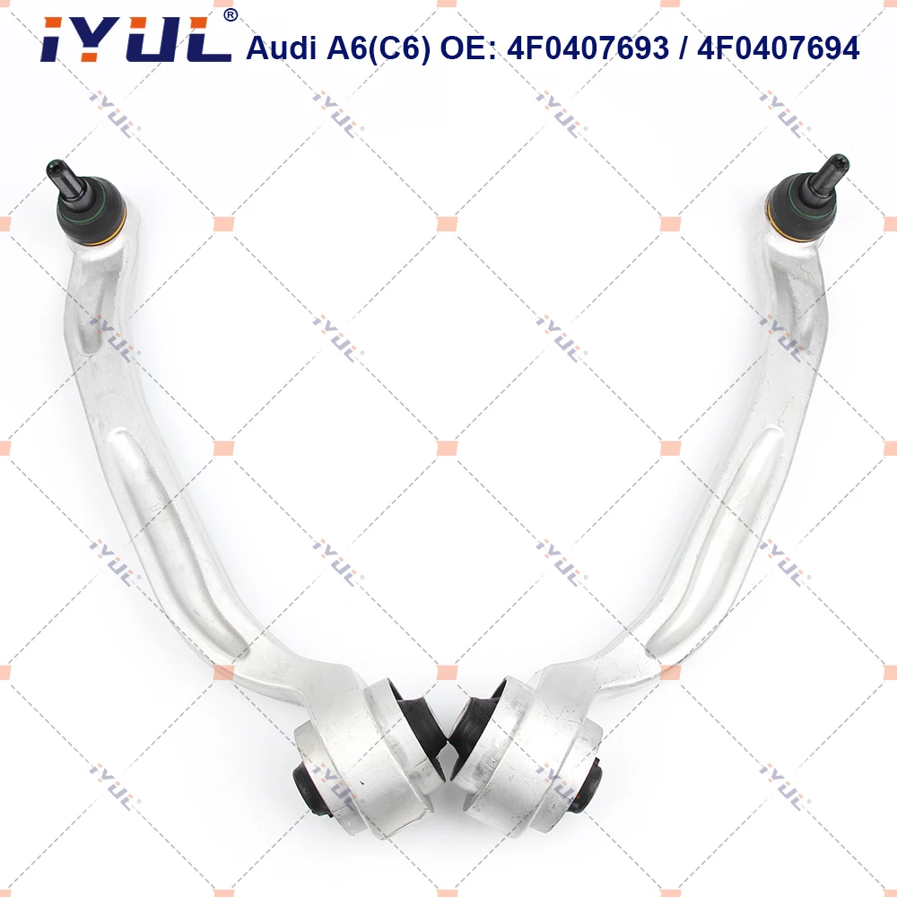 

A Pair Front Lower Suspension Control Arm Curve For Audi A6 4F2 4FH 4F5 A6L C6 4F0407693 4F0407694