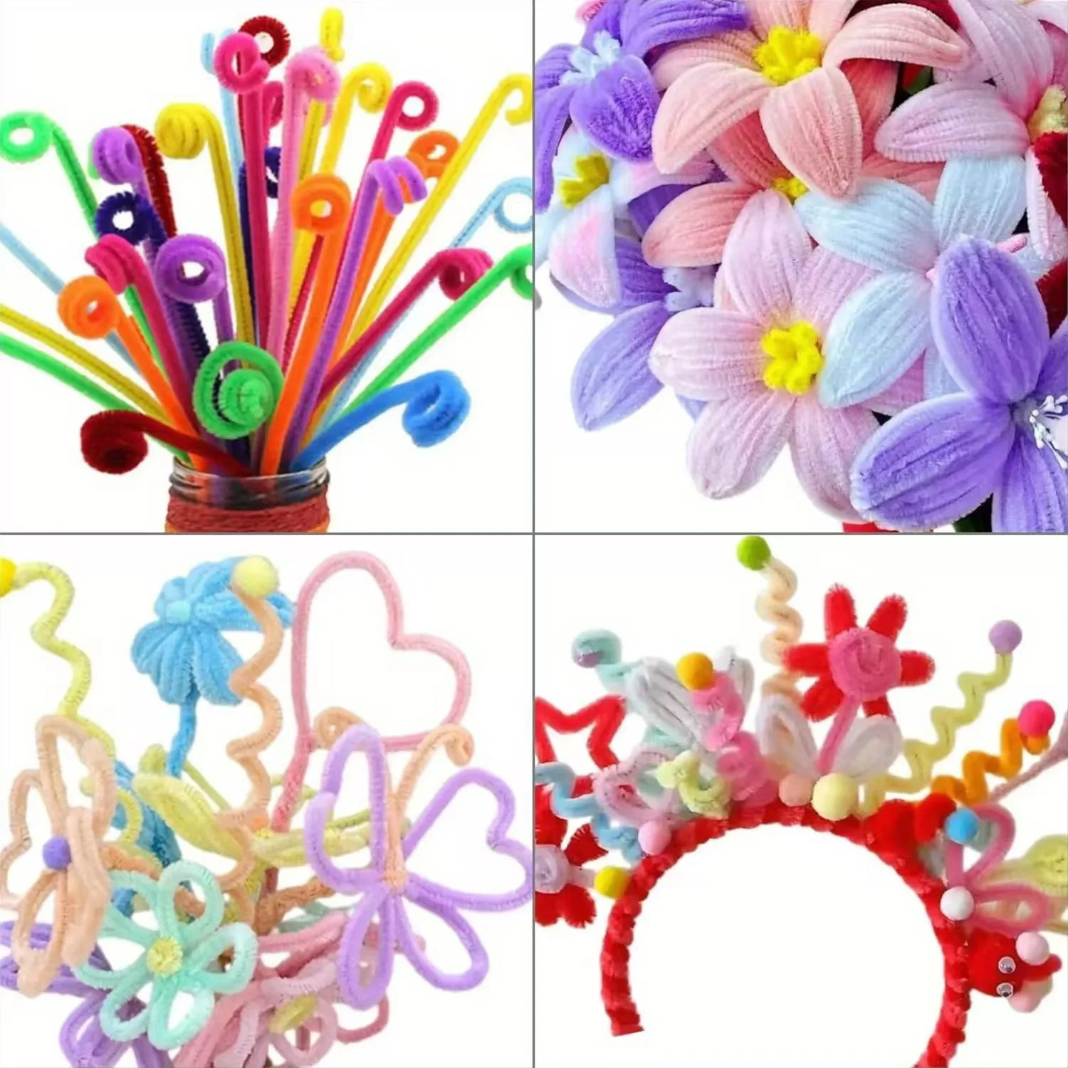 Chenille Stems 30cm Pipe Cleaners Craft Supplies DIY Art Handmade Flower Making image 6