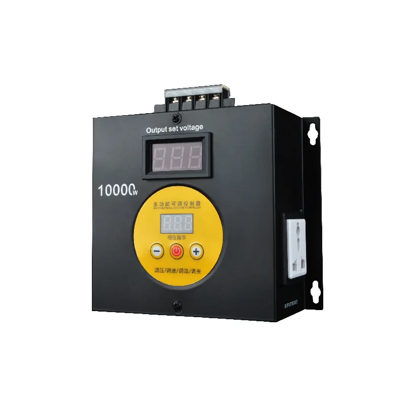 Imagem -02 - Regulador de Tensão ac 220v Velocidade Temperatura Luz Dimmer Ajustável Compacto Tensão Variável Controlador dc 10000w