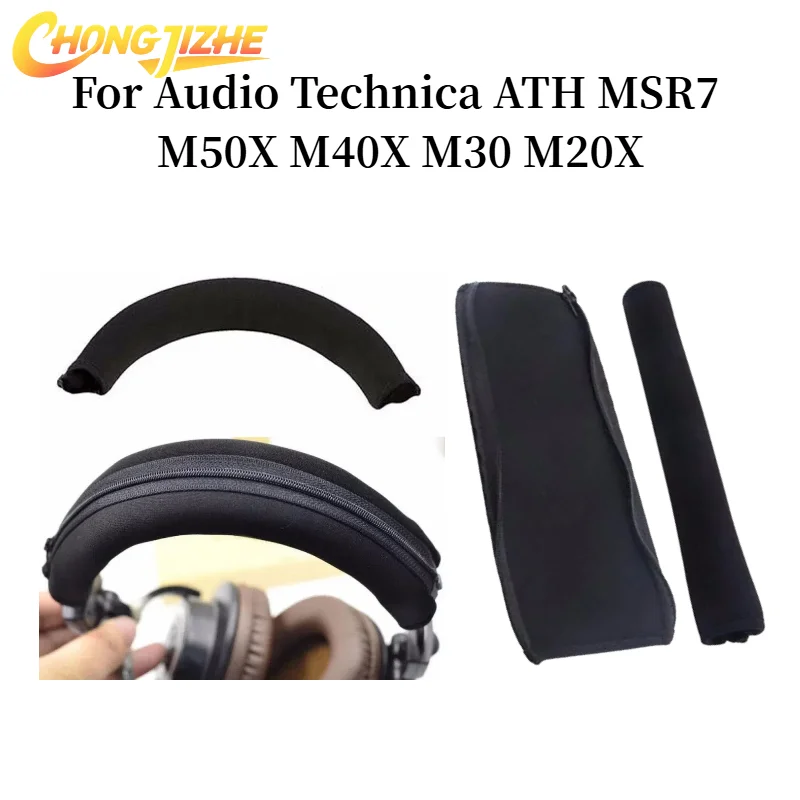 

Zipper Headphone Protector Sleeve Cushion Pad Headband For Audio Technica ATH MSR7 M50X M40X M30 M20X