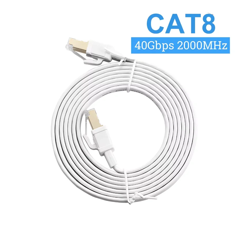 Cat 8 Ethernet Cable LAN Network Cat8 Rj45 Speed Network Cable 40Gbps 2000Mhz 26AWG 1m 2m 3m 5m 10m 20m 30m For Router Modem