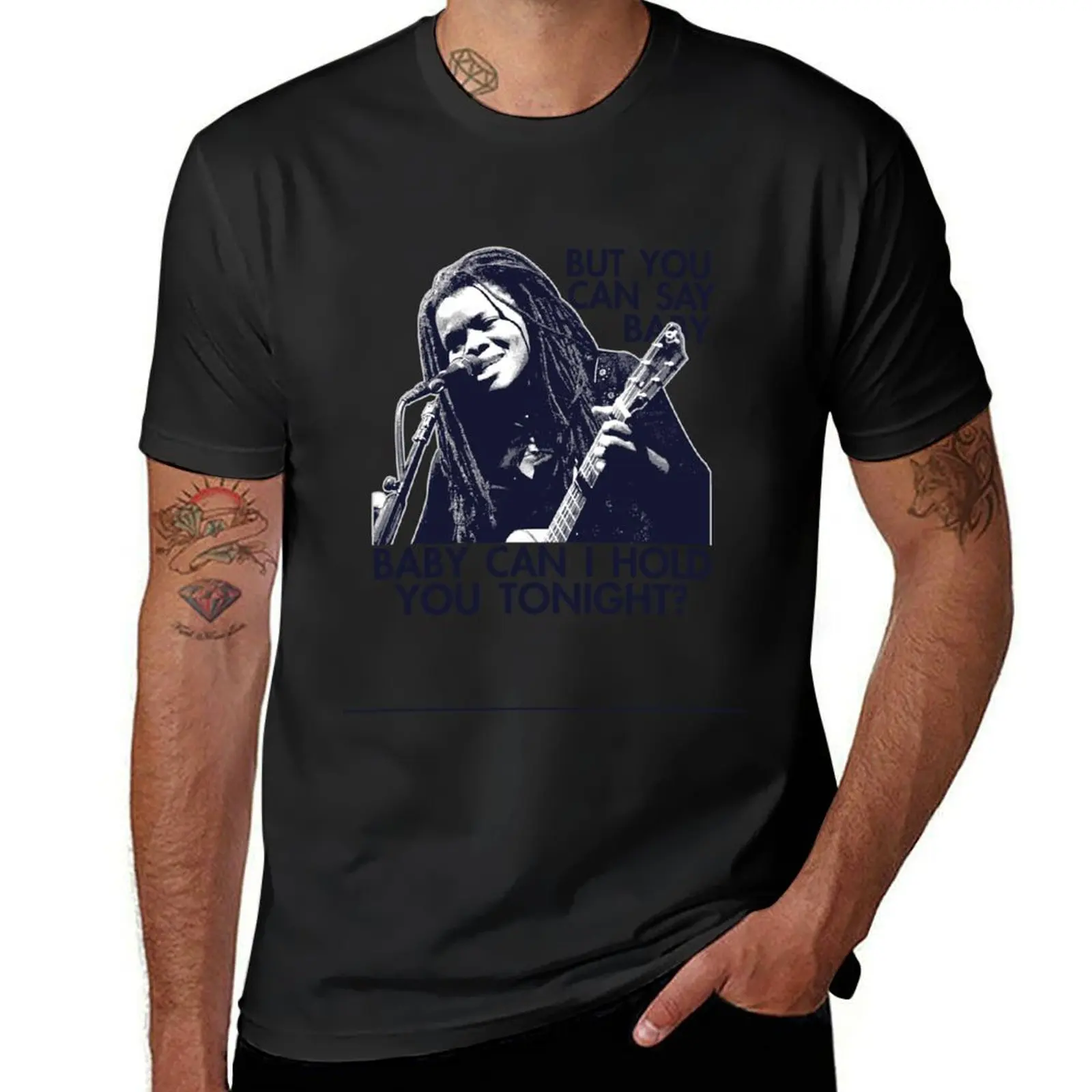 TRACY CHAPMAN UNOFFICIAL BABY CAN I HOLD YOU TONIGHT 2 T-Shirt tops vintage clothes plus size tops t shirts for men