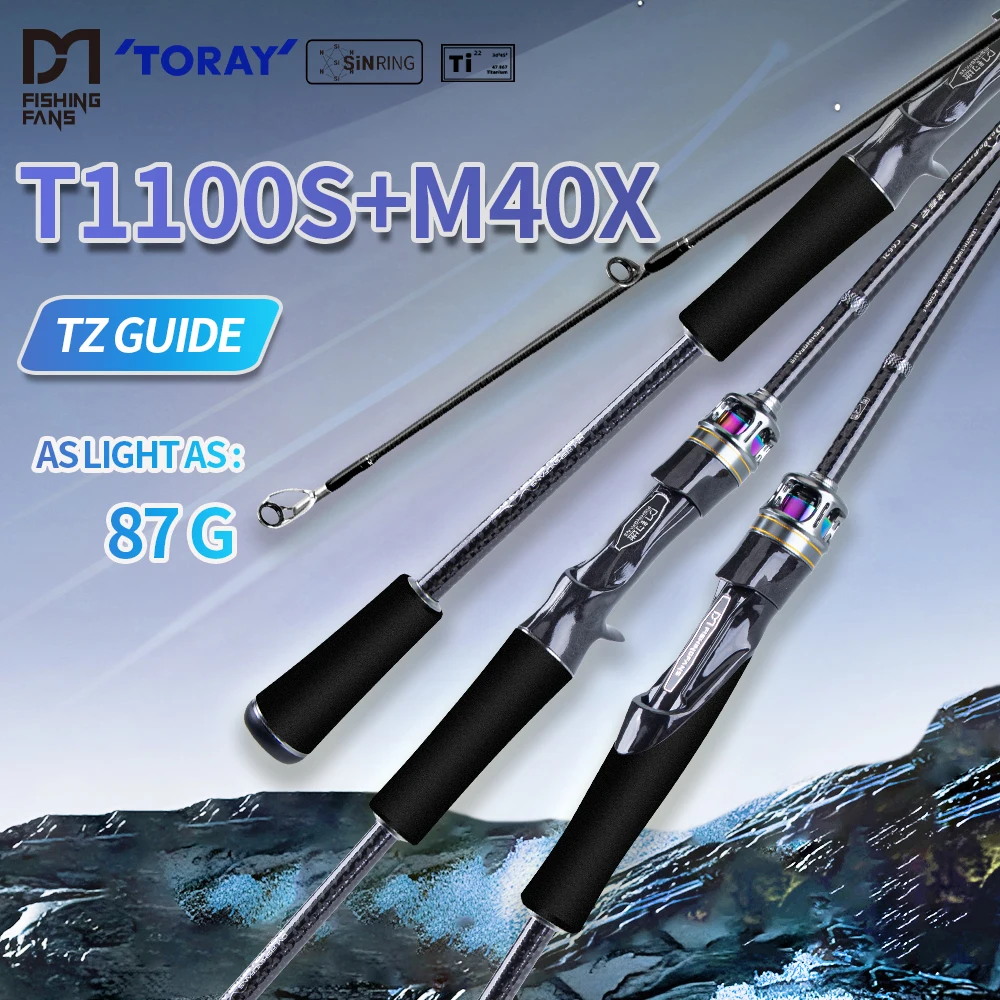 

Удочка для спиннинговой ловли FISHINGFANS PERFORMER 2.0pro T1100S+M40X с карбоново-титановой рамой, кольцами TZ, мощностью L/ML/M, сверхлегкая, для ловли на приманки