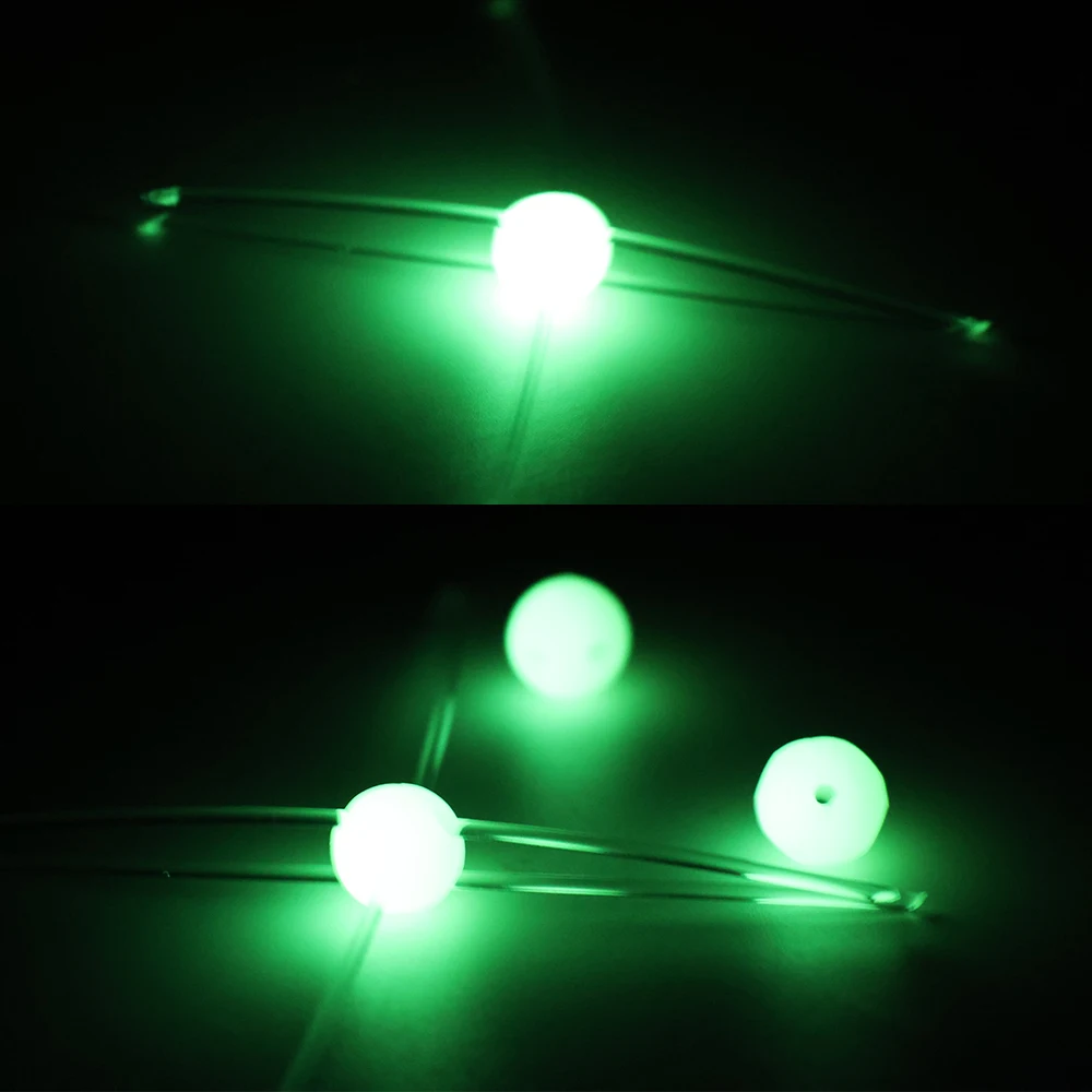 Cuentas luminosas en forma de cruz – Espaciadoras nocturnas para líneas de pesca