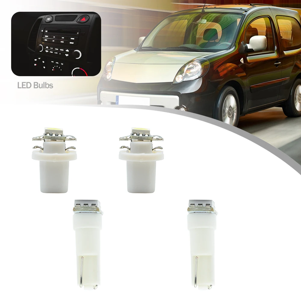 4Pc For Renault Clio IV Twingo III Kangoo Led HVAC Illumination Radio Climate Control Lamps Interior LCD Dispaly Indicator Bulbs