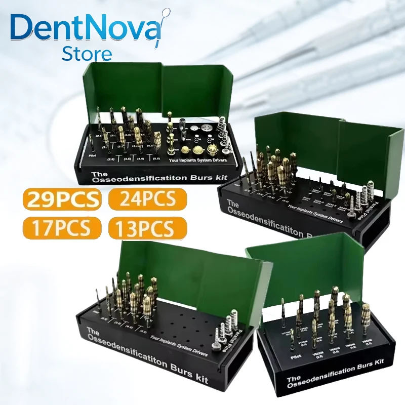29pcs Surgical Implant System Osseodensification Burs Implant Drivers Drills Maxillary Sinus Lift Sterilizable Kit