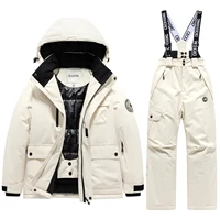 Winter Ski Children's Coat and Pants 2-Piece Set Warm Waterproof Boys Girls Outdoor Skiing Snowboarding Kids