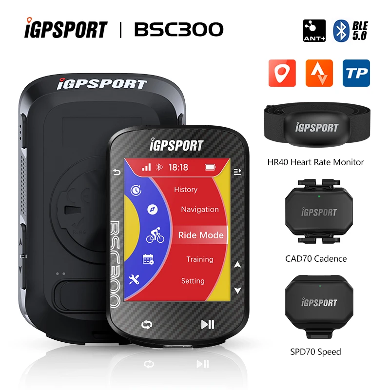 

IGPSPORT BSC300 Igs300 Computer Wireless Bike Odometer GPS Offline Navigation Color Map MTB Road Bicycle Speedometer Accessories