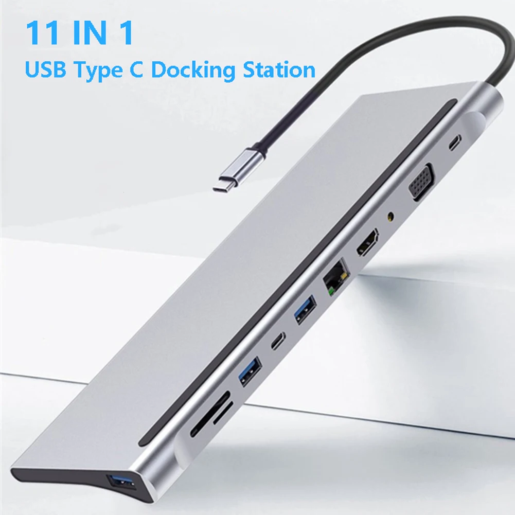 USB C Laptop Docking Station HDMI VGA USB PD LAN RJ45 SD Hub Adapter for Laptop Macbook DELL HP XPS Surface Lenovo ThinkPad Dock