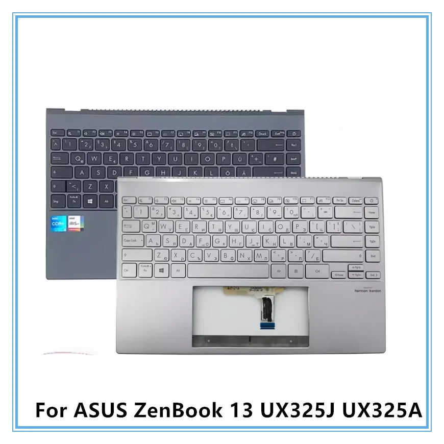 

New Palmrest Keyboard For ASUS ZenBook 13 UX325J UX325A Laptop Palmrest Upper Cover With Bilingual Keyboard