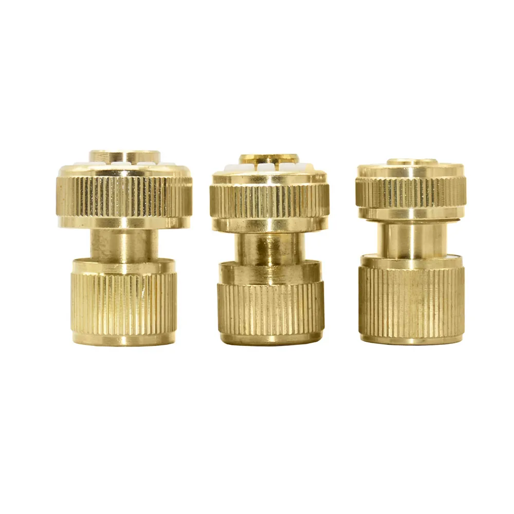 Latão Jardim Mangueira Quick Connector, Sistema De Irrigação Por Gotejamento, Acessórios De Cobre Para Irrigação Ao Ar Livre, Lavagem De Carro, 1/2