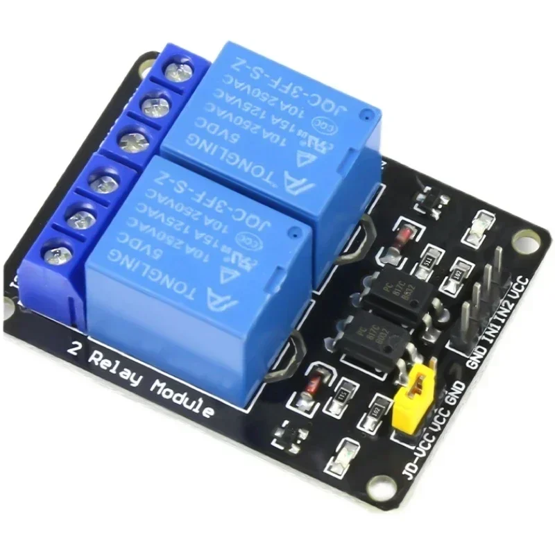 10pcs 5V 2 Channel Relay Module Low Level Triggered 2-Way 2CH Relay Module Optocoupler Expansion for Arduino ARM PIC AVR DSP