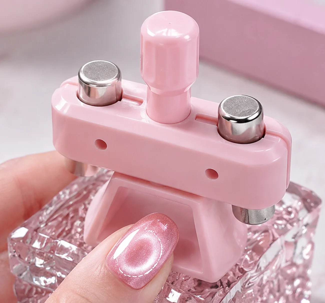 Rotierendes Gyroskop Katzenauge Magnetwerkzeug Starker Magnetischer Glasperlen-Nagelkunst-Helfer 3D-Effekt Einfaches Nagelwerkzeug für Anfänger & Profis – Detail 2
