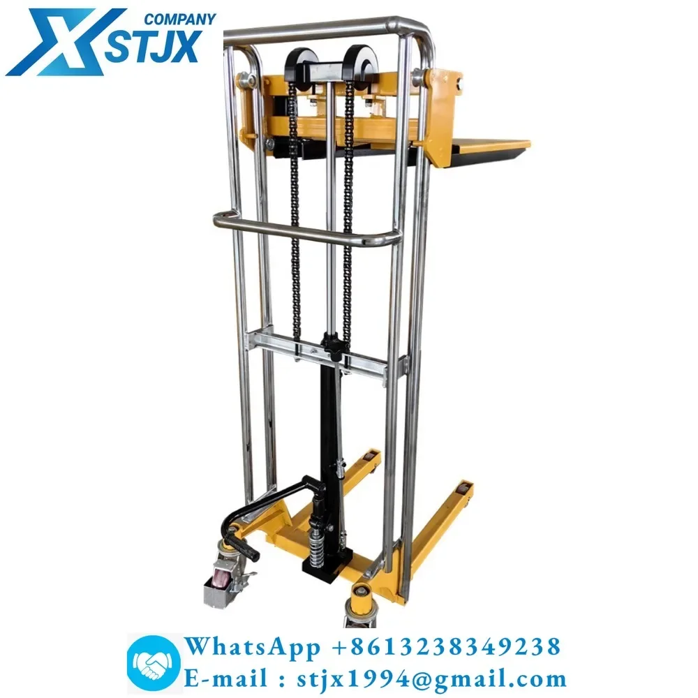 Carretilla elevadora hidráulica eléctrica pequeña con plataforma de elevación de Material de pedal de pie