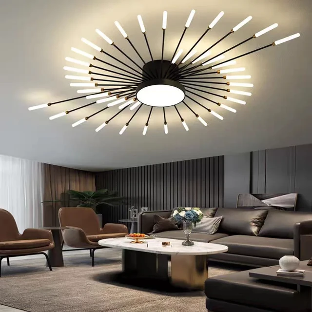 Creative Fan Shaped LED Ceiling Lamp Modern Living Room Light Home Decor Dining Bedroom Kids Room Interior Ceiling Pendant Lamp 2