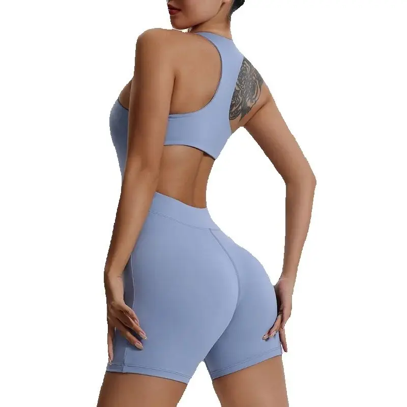 

Yoga Set Short Sports Jumpsuit Women Sportswear Suit Sleeveless Gym One-piece Set Women Workout Rompers Female Fitness Bodysuits