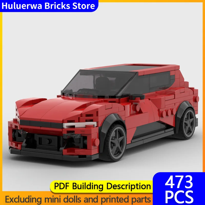

Speed Hypercar Model MOC Building Bricks Purosangue Luxury SUV Modular Technology Gifts Holiday Assemble Children Toys Suit