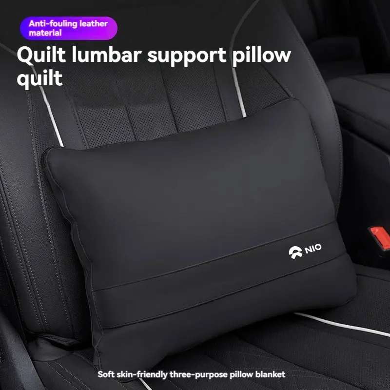 Multifnctional Car Blanket Quilt Pillow Waist Cushion Pad Interior Decoration Accessories Air Condition Quilt for Weilai NIO Car