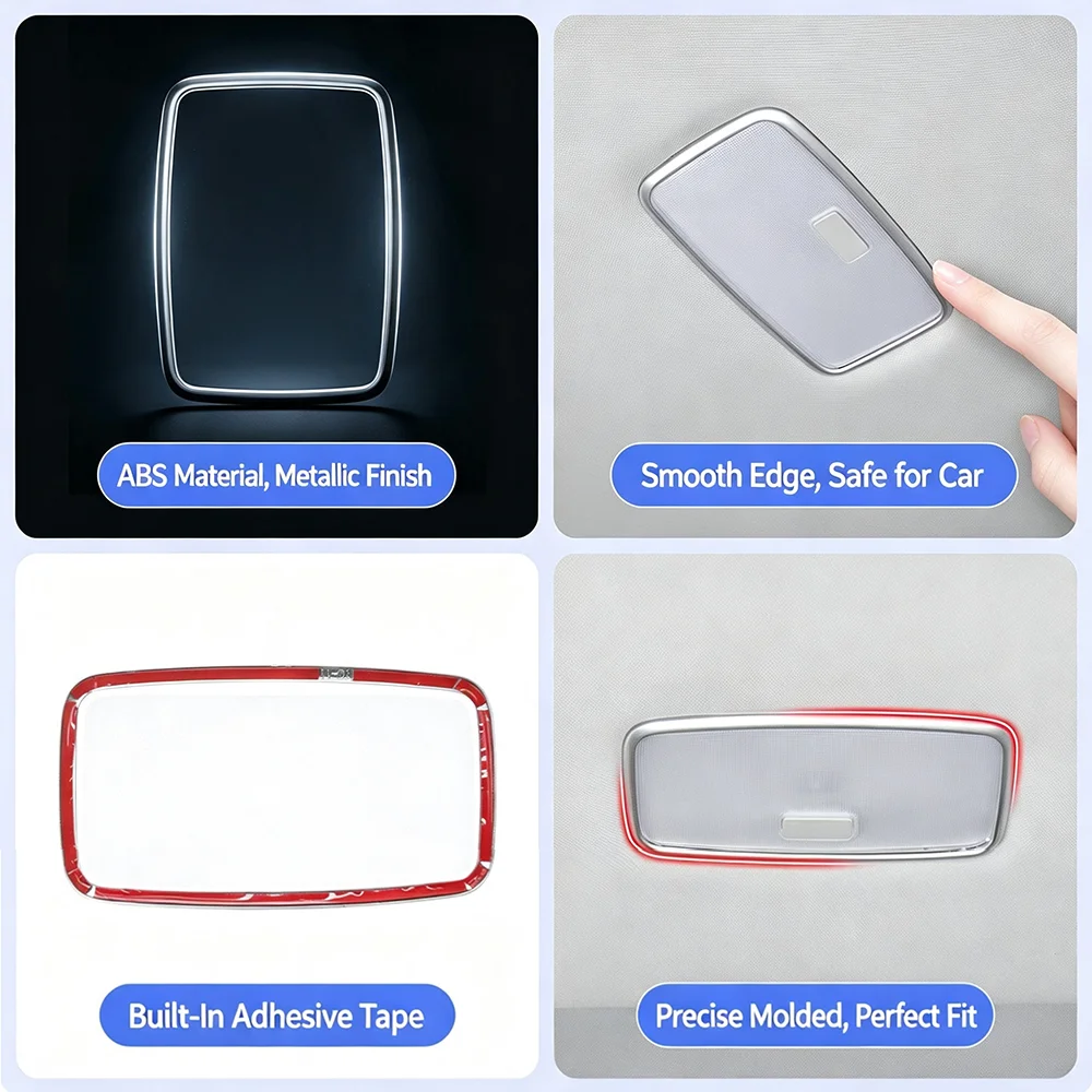 For Toyota RAV4 2026-2028 Rear Reading Light Frame ABS Black Lamp Trim Cover Interior Accessories Upgrade Kit Plus Pro