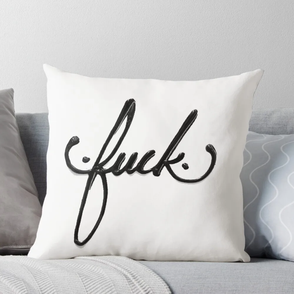 

Cursive Curse Throw Pillow Luxury Pillow Cover pillow cover luxury Pillowcase Cushion