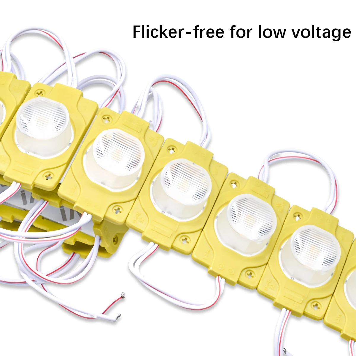 20PCS 12V Side-Emitting LED Module with 1W Monochromatic Ultra-Bright 2835 SMD LEDs – Injection-Molded Light Panel for Signage