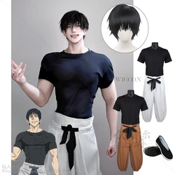 Anime Toji Fushiguro Cosplay Costume Wig Uniform Sorcerer Killer With Props Top Pants Suit Halloween Costume Shoes Roleplay Sexy